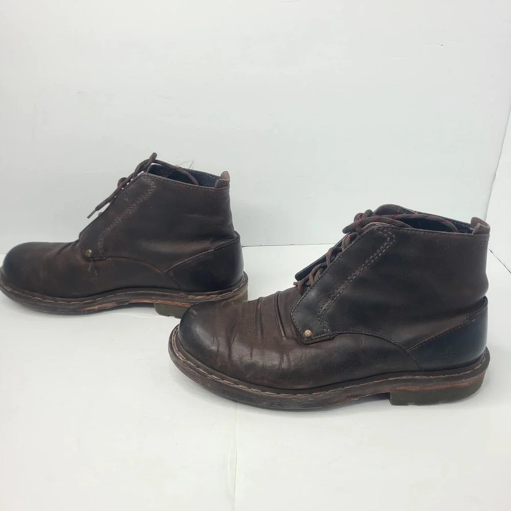 Dr. Martens 11539 Brown Leather Combat Boots Y2K Grunge Workwear US 11 00s